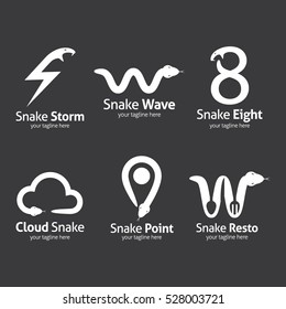 Snake logo design template. Vector illustration.