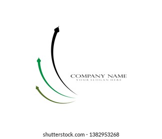 snake logo design - Vector