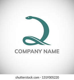 Snake logo design. Vector illustration