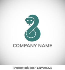 Snake logo design. Vector illustration