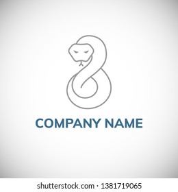 Snake logo design. Vector illustration