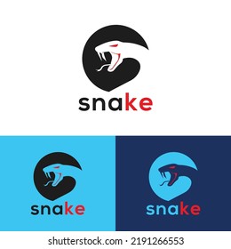 plantilla vectorial de diseño de logotipo de serpiente.