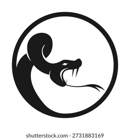 Ilustración de diseño de icono de logotipo de serpiente