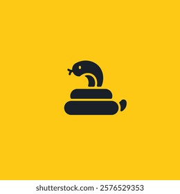 Snake logo icon flat vector design