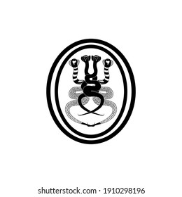 snake logo icon on white background
