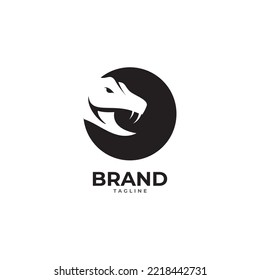 Plantilla vectorial de diseño de icono del logotipo de serpiente.