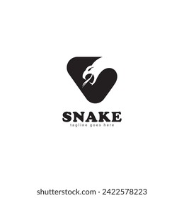 snake logo icon vector template.