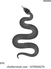 Snake logo. Isolated snake on white background