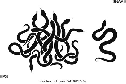 Snake logo. Isolated snake on white background