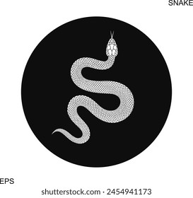 Snake logo. Isolated snake  on white background