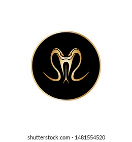 snake logo.  Luxury retro emblem. eps10