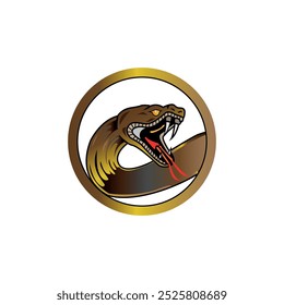 Snake logo modern concept, vector illustration