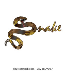 Snake logo modern concept, vector illustration