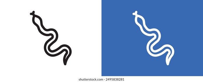 Snake logo sign set vector outline