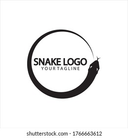 Snake logo template design. Vector illustration.