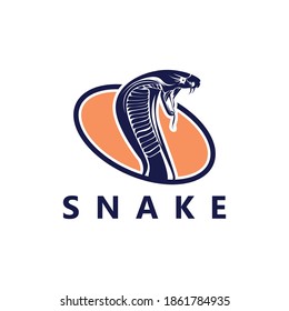 Snake logo template design vector