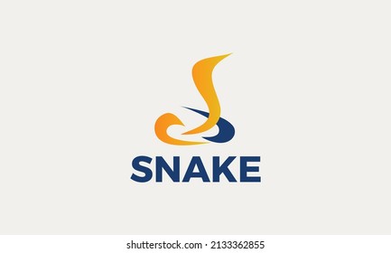 Snake logo template design Vector