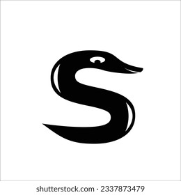 Snake logo template design. Vector illustration