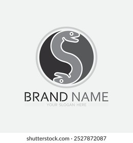 Snake Logo Template Design. Vektorgrafik.