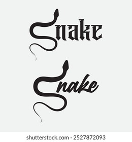 Snake Logo Template Design. Vektorgrafik.