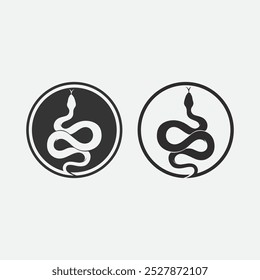 Snake Logo Template Design. Vektorgrafik.