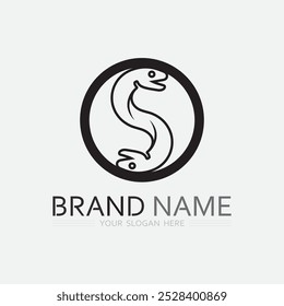 Snake Logo Template Design. Vektorgrafik.