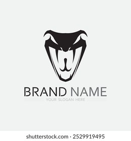 Snake logo template design. Vector illustration.