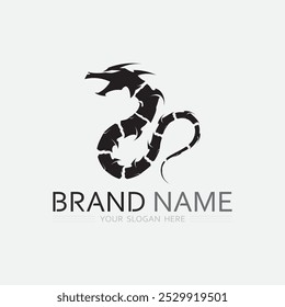 Snake Logo Template Design. Vektorgrafik.