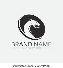 Snake Logo Template Design. Vektorgrafik.