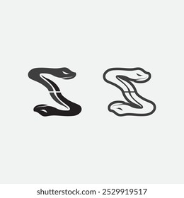 Snake Logo Template Design. Vektorgrafik.