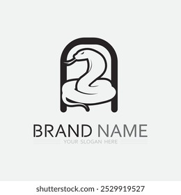 Snake Logo Template Design. Vektorgrafik.