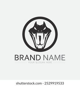 Snake logo template design. Vector illustration.