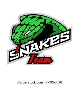 Snake logo template. For team sport theme.