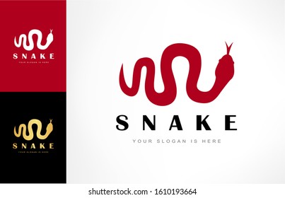 Snake logo vector. Design vector illustration.