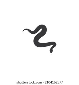 Snake logo vector icon illustration on flat design 