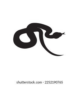 Snake logo vector icon illustration on flat design