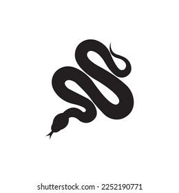 Snake logo vector icon illustration on flat design