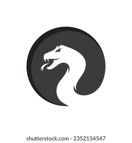 snake logo vector icon simple illustration design 