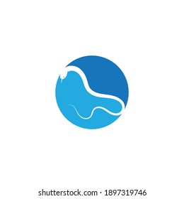 Snake logo vector icon template