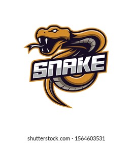 snake logo vector illustration logo for esport, t-shirt and others