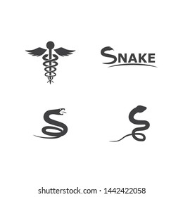Snake logo vector ilustration template