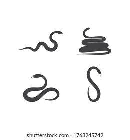 Snake logo vector ilustration template