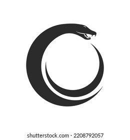 Snake logo vector ilustration template