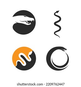 Snake logo vector ilustration template