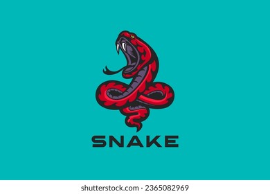 Snake Logo Viper Abstract Design Aggressive Sports Design Style.
Anaconda Python Rattlesnake Logotype concept icon. svg