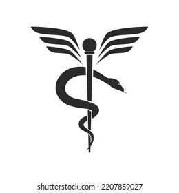 Logo de la serpiente,plantilla de ilustración vectorial del logotipo de la farmacia