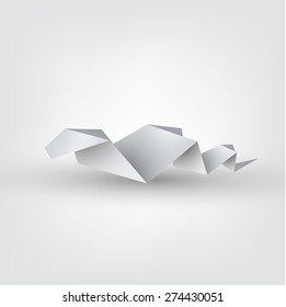 the snake made of paper origami