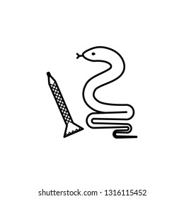 Snake magic icon. Element of magic for mobile concept and web apps icon. Thin line icon for website design and development