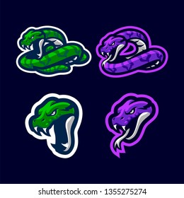 Snake Mascot Bundle Logo Sport Esport Stock Vector (royalty Free 