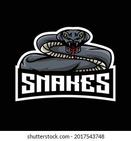 Snake mascot esport logo. Illustration for Sport, Badge, Printing Design and Esport Team.